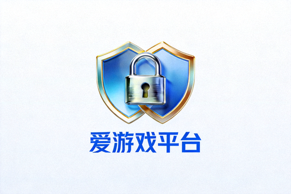 加密锁与安全盾牌图标叠加 - 象征爱游戏平台对用户数据与资金安全的高度重视