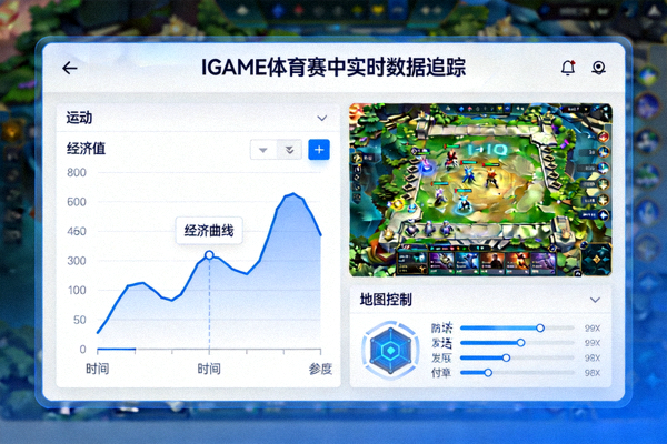 IGAME体育APP赛中实时数据追踪面板 - 显示经济曲线与地图控制实时变化