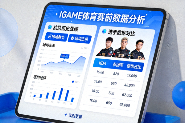 IGAME体育APP赛前数据分析界面展示 - 展示战队历史战绩与选手数据对比