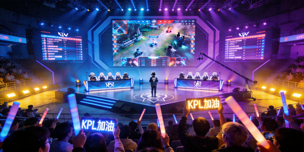 KPL赛事现场舞台与观众热烈氛围展示 - 感受电竞现场激情