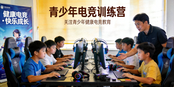青少年电竞训练营活动场景 - 关注青少年健康电竞教育