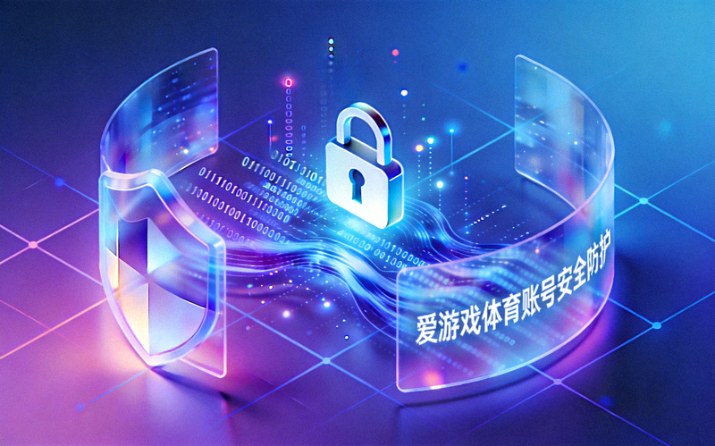 网络安全与数据加密抽象画面 - 爱游戏体育账号安全防护