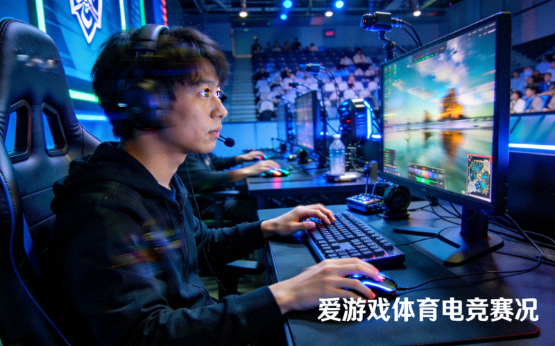 电子竞技选手在比赛中专注操作的场景 - 爱游戏体育电竞赛况