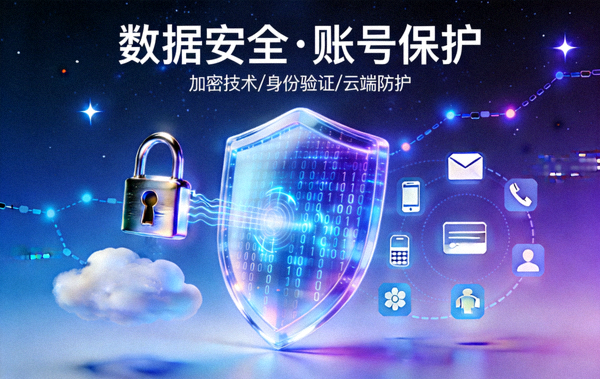数据安全与账号保护相关的科技概念画面